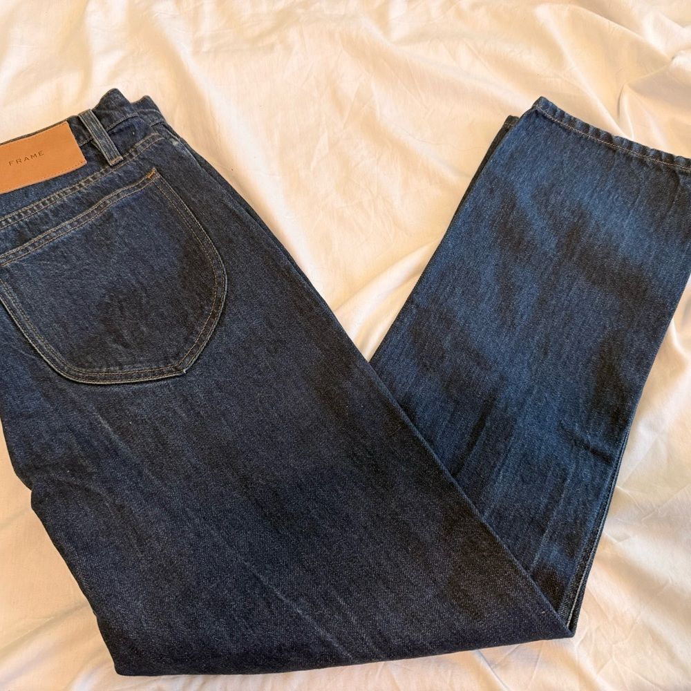 Frame Le Italien Straight Classic Blue Denim Jeans NWT Size 28 - Picture 1 of 11